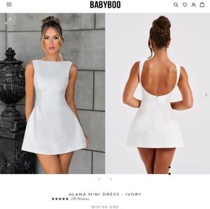 BabyBoo Alana Mini Dress in Ivory M (NWT)